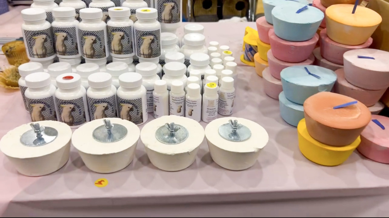 VCM Bird Land calcium blocks and powder collection